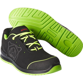 Sicherheitshalbschuh S1P m.  Schnürsenkel / Gr. 39,  Schwarz/Limonengrün Produktbild