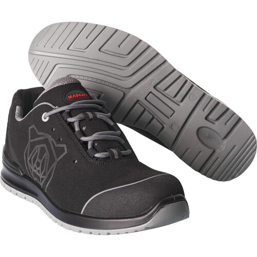 Sicherheitshalbschuh S1P m.  Schnürsenkel / Gr. 39, Schwarz/Hellgrau Produktbild Front View L