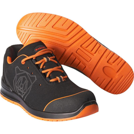 Sicherheitshalbschuh S1P m.  Schnürsenkel / Gr. 39,  Schwarz/Hellorange Produktbild