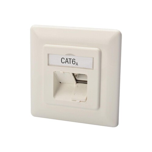 DIGITUS CAT 6A Klasse EA Netzwerkdose, designkompatibel, geschirmt, Unterputz Produktbild