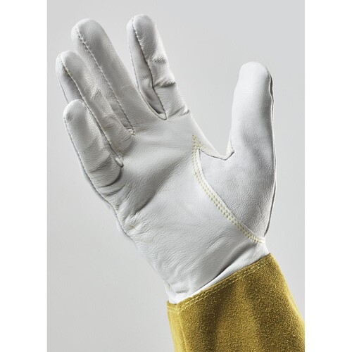 5-Finger-Schweißerhandschuh Ziegenleder / Gr. 10 weiß-gelb / TEGERA 126A Produktbild Additional View 1 L