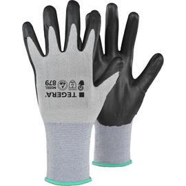 TEGERA 879 Montagehandschuh ESD Nylon-Carbon-Strick / Gr. 9 grau-schwarz-blau Produktbild