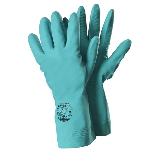 Chemikalienschutzhandschuh Nitril / Gr. 11 grün / TEGERA 18601 Produktbild