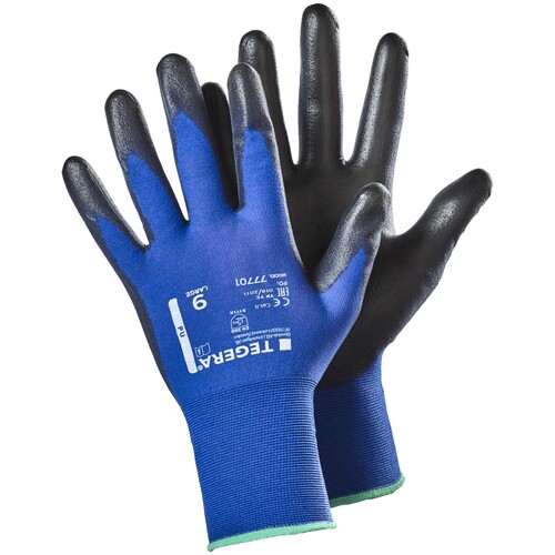 Montagehandschuh  Nylon / Gr. 11 blau-schwarz / TEGERA 77701 Produktbild Front View L
