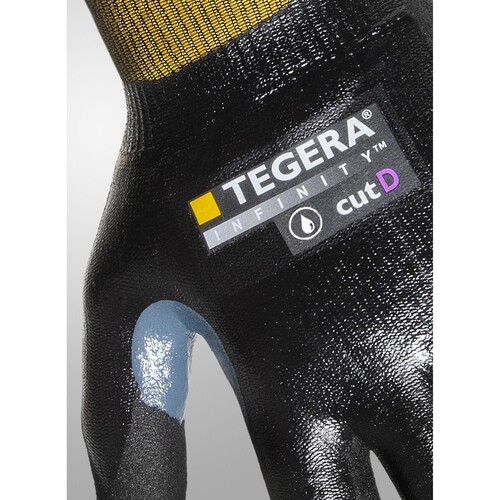 TEGERA Infinity 8812 Schnittschutzhandschuh Nylon / Gr. 8 schwarz-gelb Produktbild Additional View 1 L