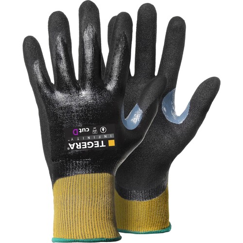 TEGERA Infinity 8812 Schnittschutzhandschuh Nylon / Gr. 8 schwarz-gelb Produktbild