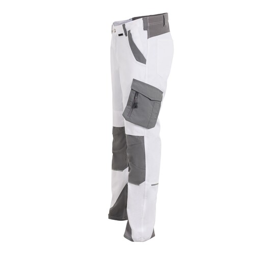 Planam Herren-Bundhose Norit / Gr. 54,  weiß/zink Produktbild Additional View 2 L