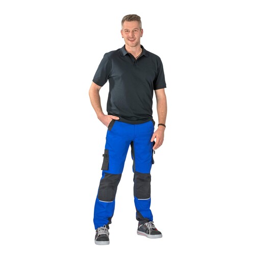 Planam Herren-Bundhose Norit / Gr. 46,  kornblumenblau/schwarz Produktbild