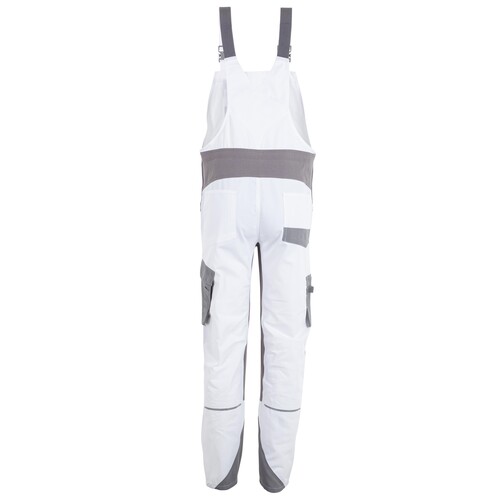 Planam Herren-Latzhose Norit / Gr. 54,  weiß/zink Produktbild Additional View 3 L