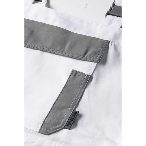 Planam Herren-Latzhose Norit / Gr. 54,  weiß/zink Produktbild Additional View 4 L