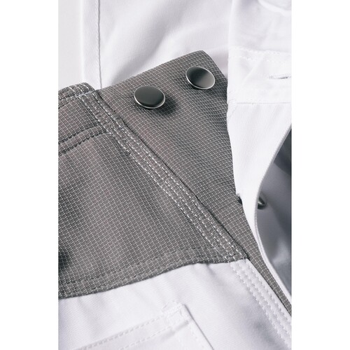 Planam Herren-Latzhose Norit / Gr. 54,  weiß/zink Produktbild Additional View 5 L