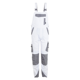 Planam Herren-Latzhose Norit / Gr. 94,  weiß/zink Produktbild