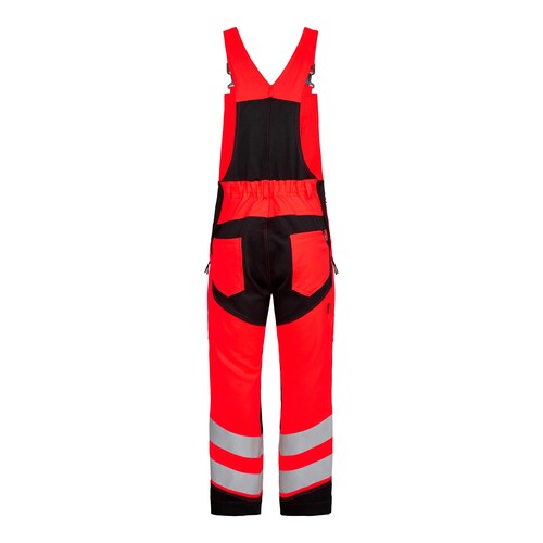 ENGEL Warnschutzlatzhose Safety  / Gr.  22, leuchtrot/schwarz Produktbild Additional View 1 L