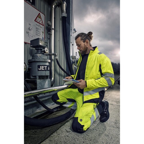 ENGEL Warnschutz- Softshelljacke Safety / Gr. 2XL,  leuchtgelb/schwarz Produktbild Additional View 2 L