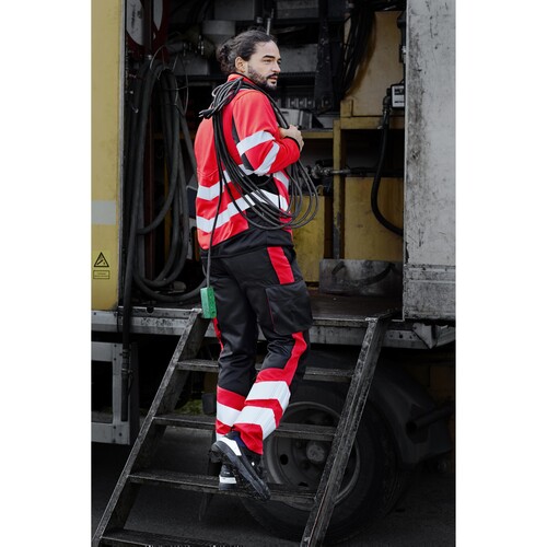 ENGEL Warnschutz- Softshelljacke Safety / Gr. M,  leuchtrot/schwarz Produktbild Additional View 2 L
