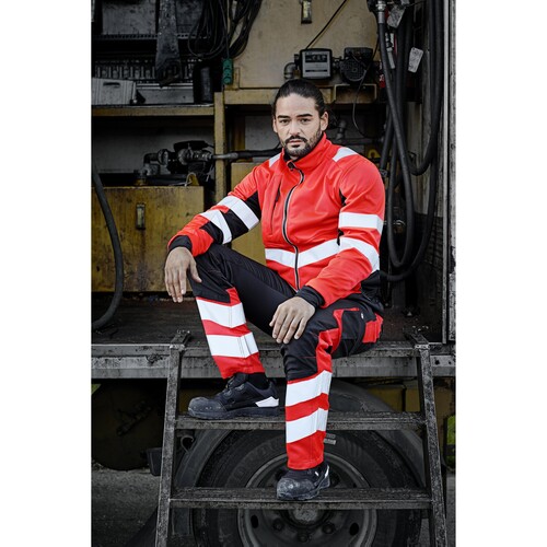 ENGEL Warnschutz- Softshelljacke Safety / Gr. M,  leuchtrot/schwarz Produktbild Additional View 3 L