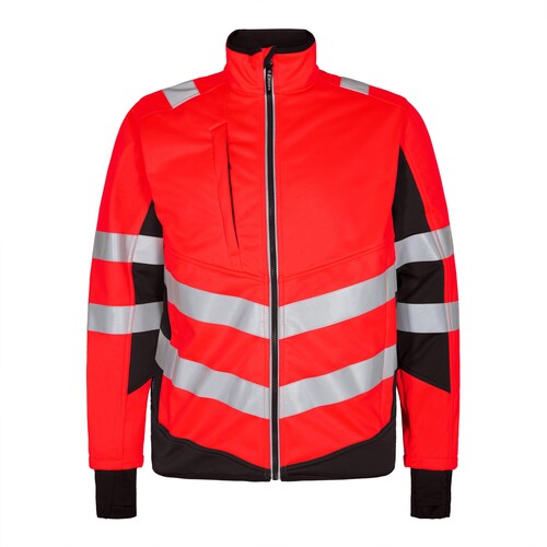 ENGEL Warnschutz- Softshelljacke Safety / Gr. M,  leuchtrot/schwarz Produktbild