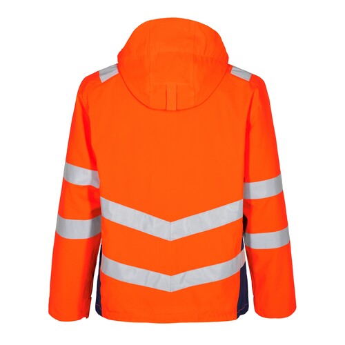 ENGEL Warnschutz-Shelljacke Safety  /  Gr. M, leuchtorange/tintenblau Produktbild Additional View 1 L