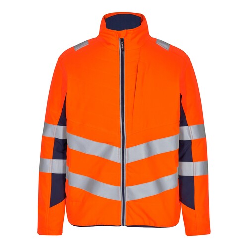 F. ENGEL Safety Stepp-Jacke Warnschutz / Gr. XS / orange-tintenblau Produktbild