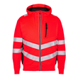 ENGEL Warnschutz- Sweatcardigan Safety / Gr. M,  leuchtrot/schwarz Produktbild