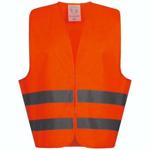 Warnweste Oskar fluoreszierend orange Produktbild Front View L