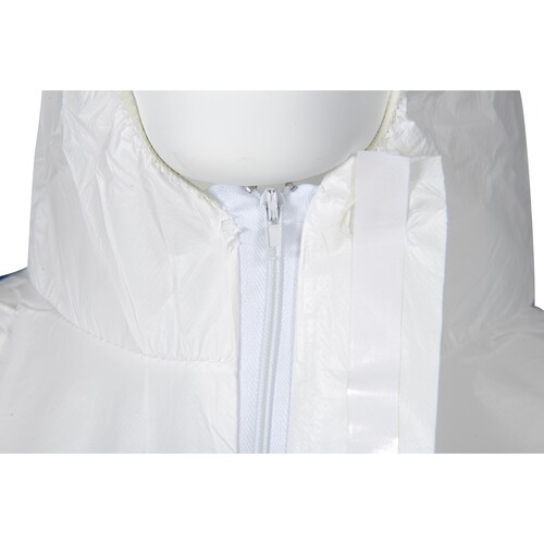 OX-ON Coverall Air Back Supreme Typ 5, 6 Einweg-Schutzanzug / Gr. L / weiß-blau Produktbild Additional View 2 L