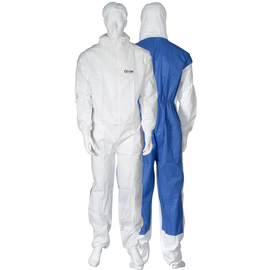 OX-ON Coverall Air Back Supreme Typ 5, 6 Einweg-Schutzanzug / Gr. M / weiß-blau Produktbild