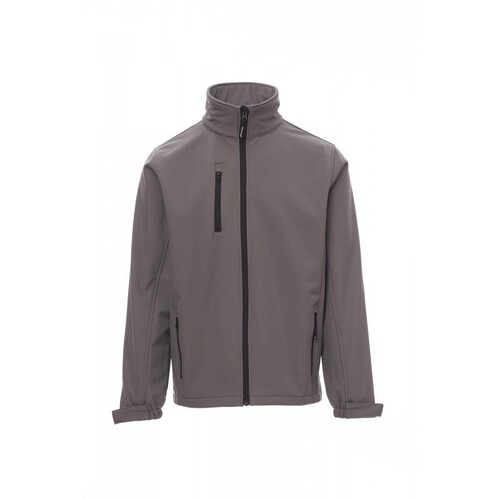 Payper DUBLIN Softshelljacke Mechanical-Stretch / Gr. 5XL / stahlgrau Produktbild Front View L