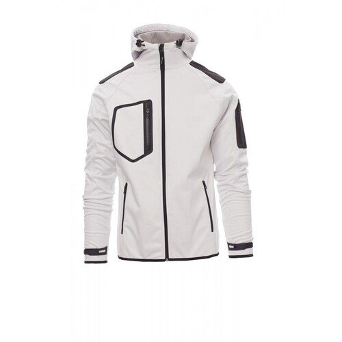 Payper EXTREME Softshelljacke / Gr. L / weiß-schwarz Produktbild Front View L