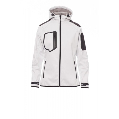 Payper EXTREME LADY Damen- Softshelljacke / Gr. XS / weiß-schwarz Produktbild Front View L