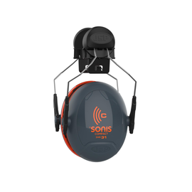 JSP Helmmontierter Gehörschutz Sonis®  Compact / Dämmwert 31 db /  dunkelgrau/orange Produktbild