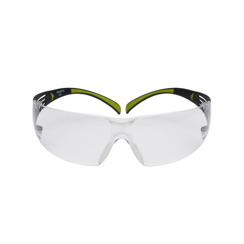 3M Schutzbrille SecureFit 400 / transparent/schwarz/grün Produktbild Additional View 1 L