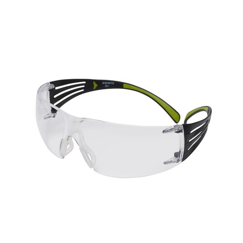 3M Schutzbrille SecureFit 400 / transparent/schwarz/grün Produktbild