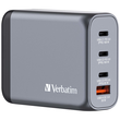 GaN-Ladegerät GNC-100 100W 4 Anschlüsse grau 100-240V Verbatim 32202 1x USB-A QC, 3x USB-C PD Produktbild Additional View 1 S