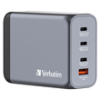 GaN-Ladegerät GNC-200 200W 4 Anschlüsse grau 100-240V Verbatim 32204 1x USB-A QC, 3x USB-C PD Produktbild Additional View 1 S