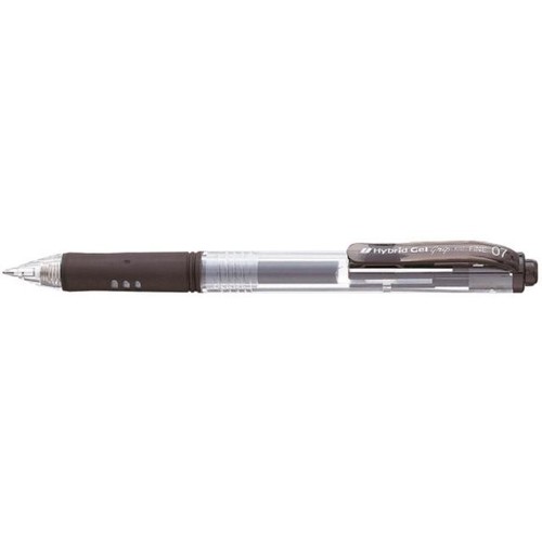 Tintenroller Hybrid Gel Grip Retractable 0,35mm schwarz Pentel K157-A Produktbild Additional View 1 L