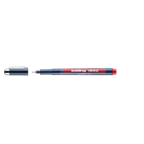 Faserzeichner 1800 Profipen 0,5mm rot Edding 4-180005002 Produktbild Additional View 3 L