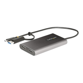 StarTech.com USB-C to Dual-HDMI Adapter, USB-C or A to 2x HDMI, 4K 60Hz, 100W PD Pass-Through, 1ft ( Produktbild
