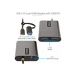 StarTech.com USB-C to Dual-HDMI Adapter, USB-C or A to 2x HDMI, 4K 60Hz, 100W PD Pass-Through, 1ft ( Produktbild Additional View 2 S