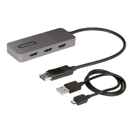 StarTech.com 3-Port MST Hub, DisplayPort to Triple HDMI Monitors, 4K 60Hz, DP 1.4 Multi-Monitor Vide Produktbild