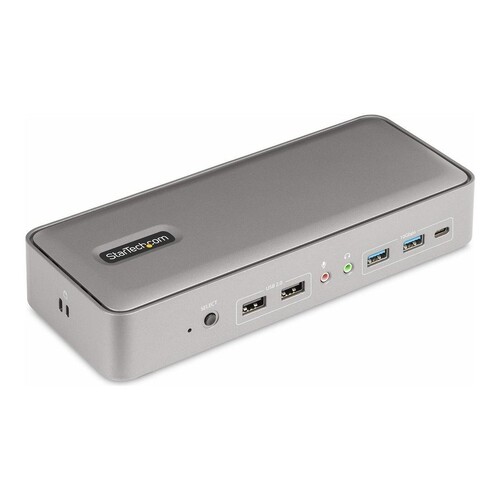 StarTech.com Dual-Laptop USB-C KVM Docking Station, Dual Monitor 4K 60Hz DisplayPort Dock, 5-Port US Produktbild Additional View 3 L