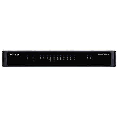 Lancom 1803VA - Router - DSL-Modem 4-Port-Switch Produktbild Front View L