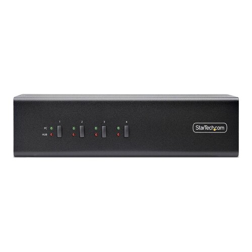 StarTech.com 4-Port Dual-Monitor DisplayPort KVM Switch, 4K 60Hz, 2x USB 5Gbps Hub Ports, 2x USB 2.0 Produktbild Additional View 4 L