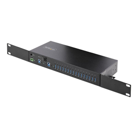 StarTech.com 16-Port Industrial USB 3.0 Hub 5Gbps, Metal, DIN/Surface/Rack Mountable, ESD Protection Produktbild