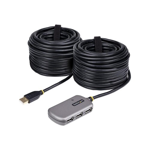 StarTech.com USB Extender Hub, 24m USB 2.0 Extension Cable with 4-Port USB Hub, Active/Bus Powered U Produktbild Additional View 2 L