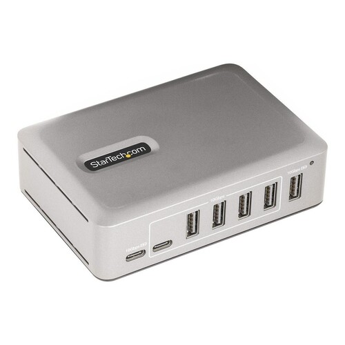 StarTech.com 7-Port USB-C Hub, 5x USB-A + 2x USB-C, Self-Powered w/ 65W Power Supply, USB 3.1 10Gbps Produktbild Additional View 2 L