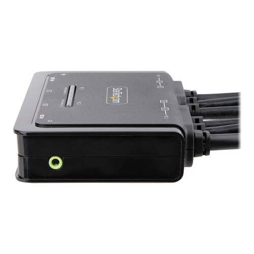 StarTech.com 2-Port Dual-Monitor HDMI Cable KVM Switch, 4K 60Hz, Compact KVM with 5ft/1.5m USB-A/HDM Produktbild Additional View 1 L