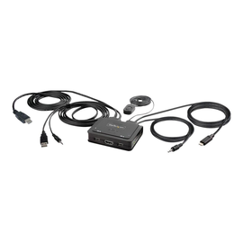 StarTech.com 2-Port Hybrid USB-C HDMI Cable KVM Switch, 4K 60Hz, Compact KVM with 6ft/1.8m USB-A/HDM Produktbild