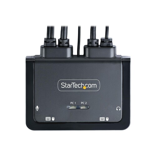 StarTech.com 2-Port Hybrid USB-C HDMI Cable KVM Switch, 4K 60Hz, Compact KVM with 6ft/1.8m USB-A/HDM Produktbild Additional View 1 L