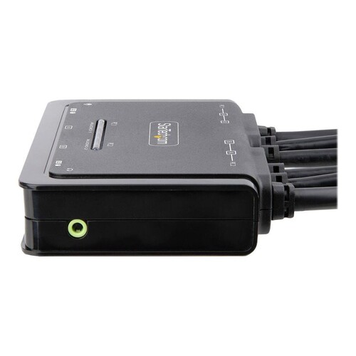 StarTech.com 2-Port Dual-Monitor DisplayPort Cable KVM Switch, 4K 60Hz, Compact KVM with 5ft/1.5m US Produktbild Additional View 3 L